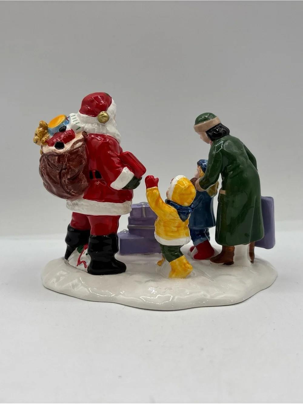 Department 56 1995 Vintage Original Snow Village A Visit With Santa 7544 Retired
